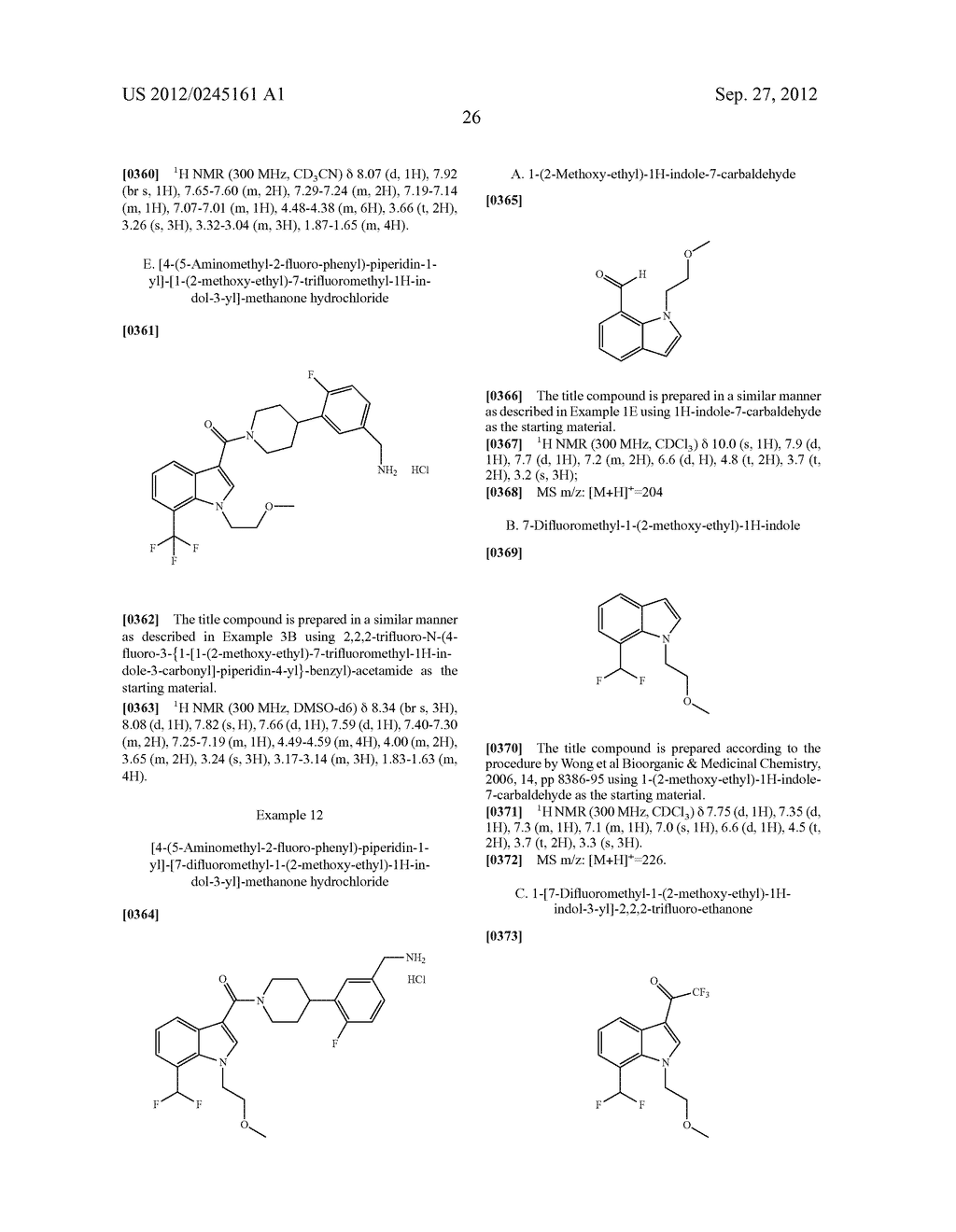 INDOLYL-PIPERIDINYL BENZYLAMINES AS BETA-TRYPTASE INHIBITORS - diagram, schematic, and image 27