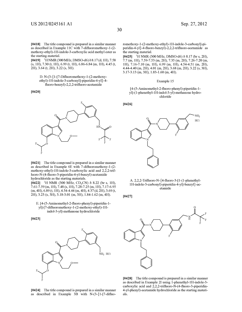 INDOLYL-PIPERIDINYL BENZYLAMINES AS BETA-TRYPTASE INHIBITORS - diagram, schematic, and image 31