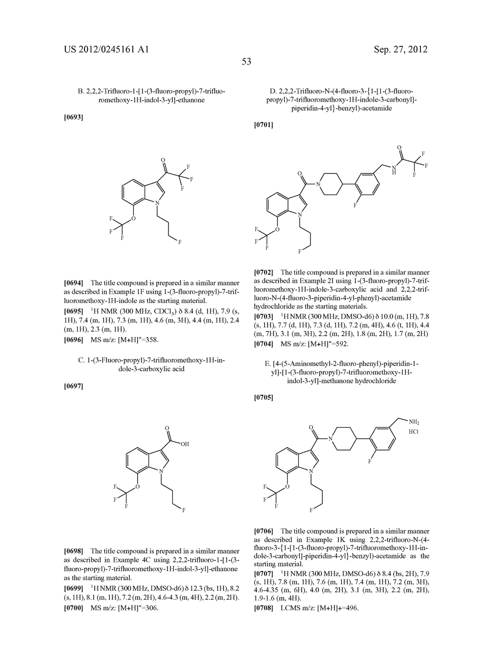 INDOLYL-PIPERIDINYL BENZYLAMINES AS BETA-TRYPTASE INHIBITORS - diagram, schematic, and image 54