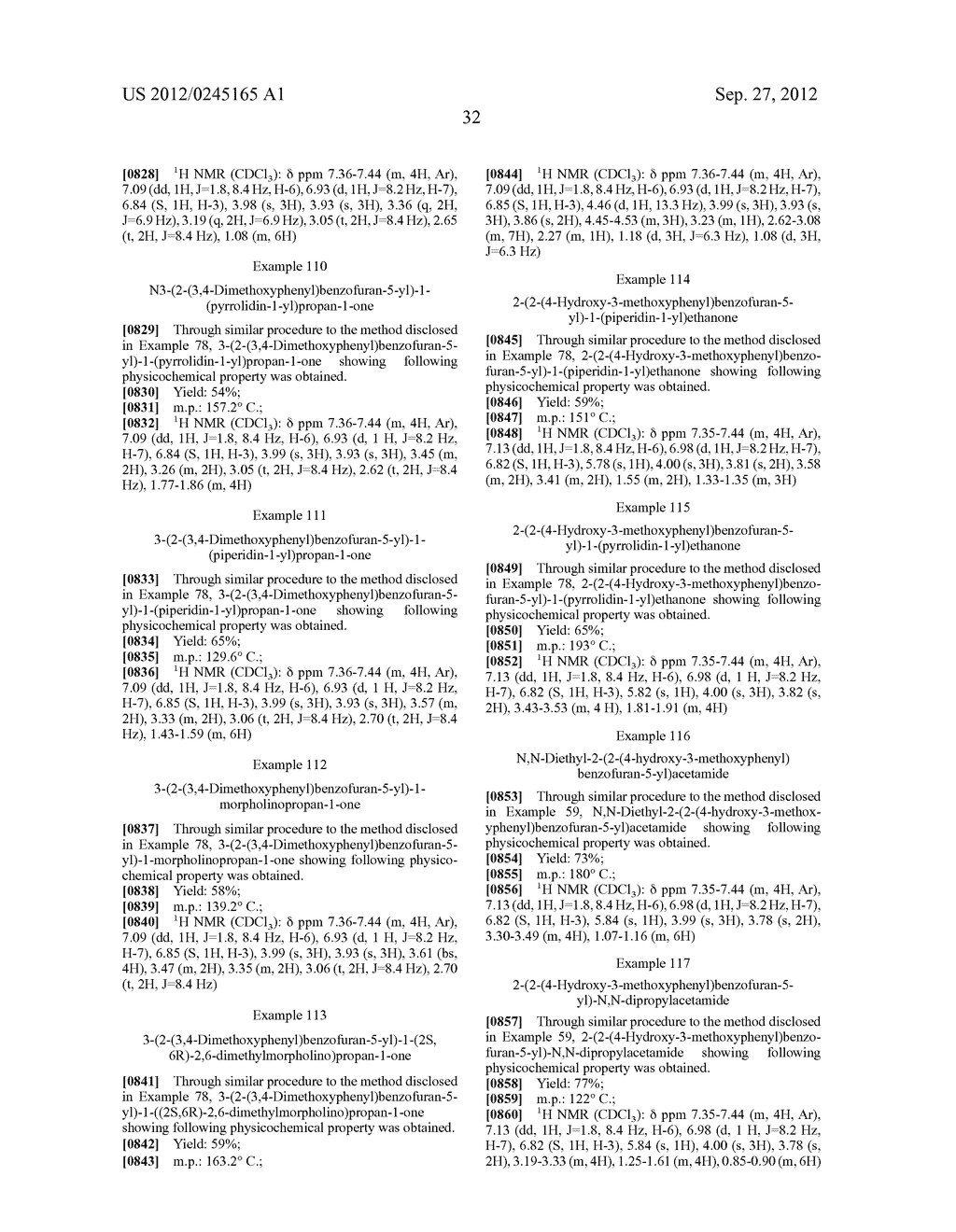 NOVEL BENZOFURAN TYPE DERIVATIVES, A COMPOSITION COMPRISING THE SAME FOR     TREATING OR PREVENTING COGNITIVE DYSFUNCTION AND THE USE THEREOF - diagram, schematic, and image 48