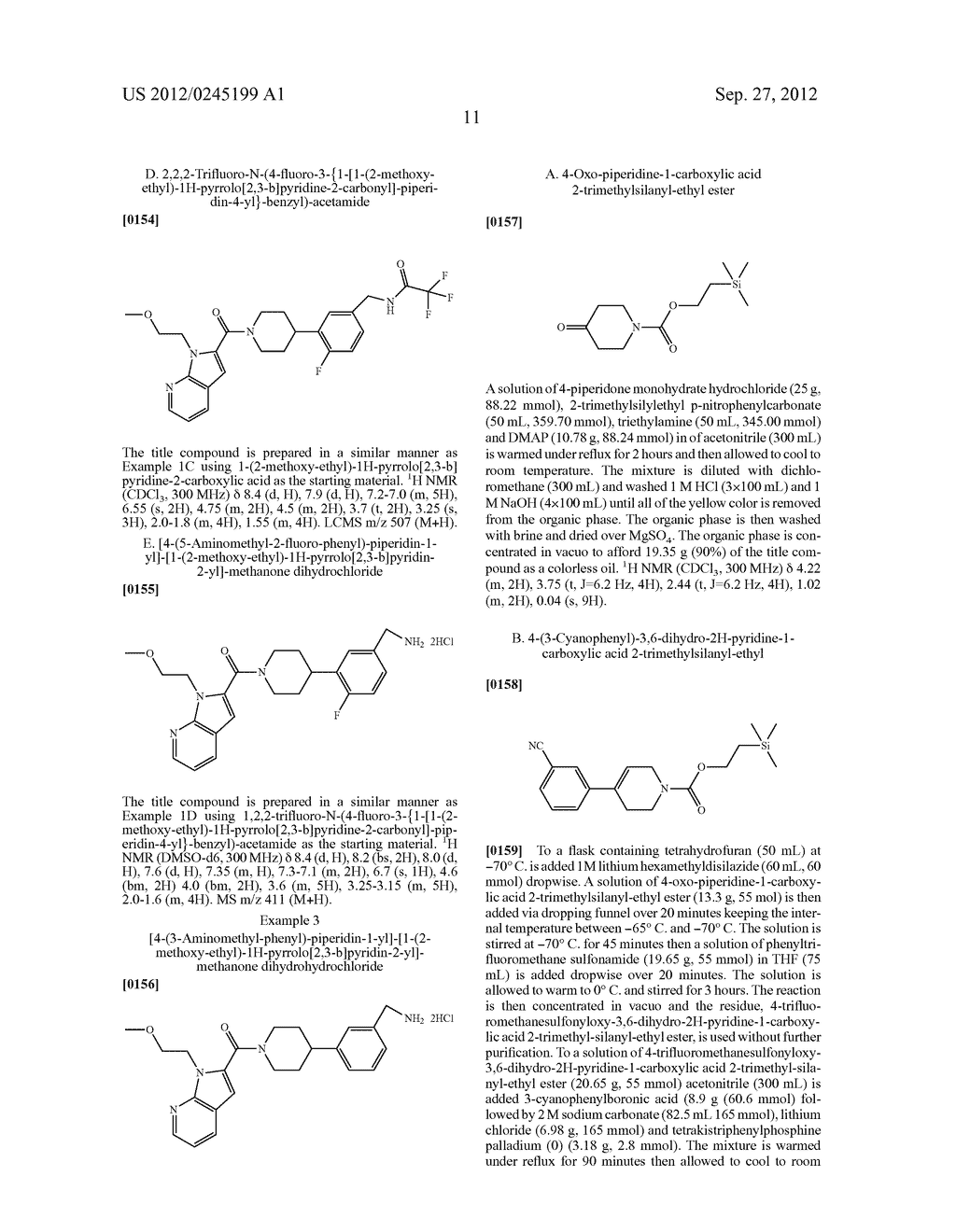 [4 [4-(AMINOMETHYL-2-FLUORO-PHENYL)-PIPERIDIN-1-YL]-(1H-PYRROLO-PYRIDIN-YL-    )-METHANONES AND SYNTHESIS THEREOF - diagram, schematic, and image 12