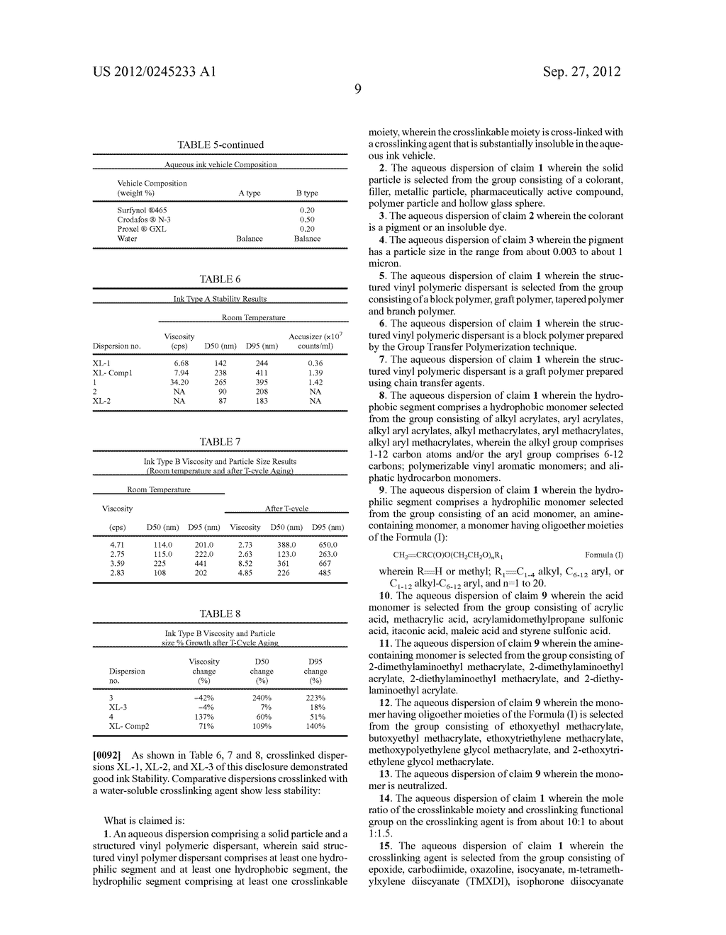 CROSSLINKED PIGMENT DISPERSION BASED ON STRUCTURED VINYL POLYMERIC     DISPERSANTS - diagram, schematic, and image 10