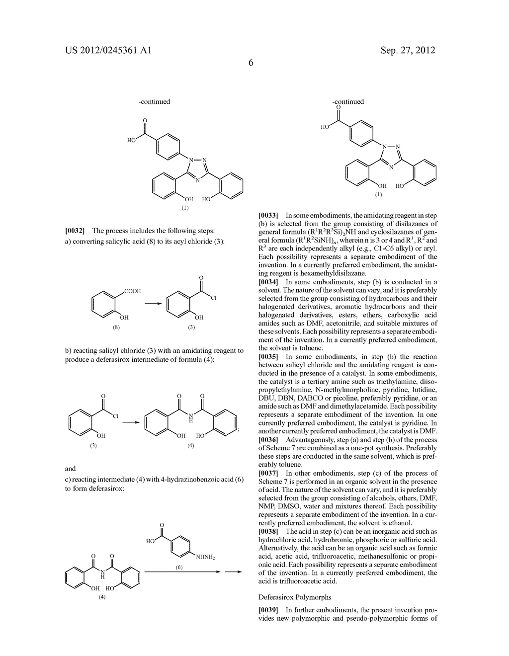 PROCESSES FOR THE PREPARATION OF DEFERASIROX, AND DEFERASIROX POLYMORPHS - diagram, schematic, and image 44