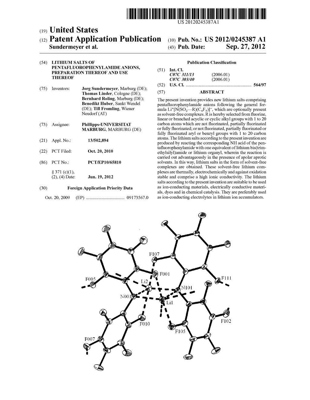 LITHIUM SALTS OF PENTAFLUOROPHENYLAMIDE ANIONS, PREPARATION THEREOF AND     USE THEREOF - diagram, schematic, and image 01