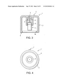 DISPOSABLE LANCET DEVICE CAP WITH INTEGRAL LANCET AND/OR TEST STRIP AND     TESTING DEVICE UTILIZING THE CAP diagram and image