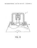 DISPOSABLE LANCET DEVICE CAP WITH INTEGRAL LANCET AND/OR TEST STRIP AND     TESTING DEVICE UTILIZING THE CAP diagram and image