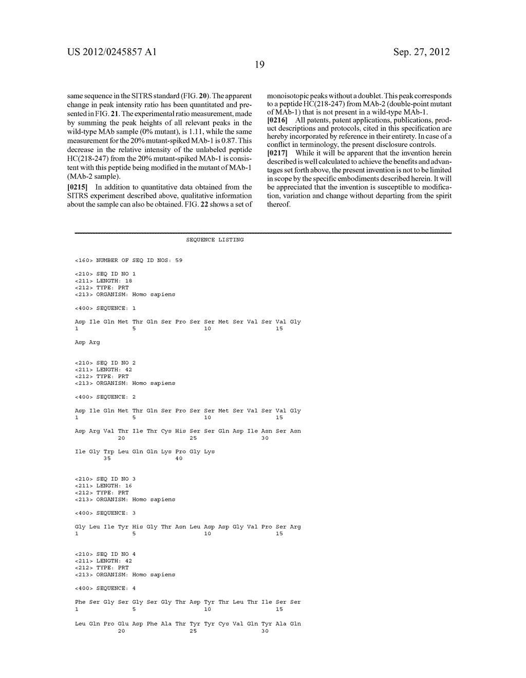 Methods and Systems for the Analysis of Protein Samples - diagram, schematic, and image 54