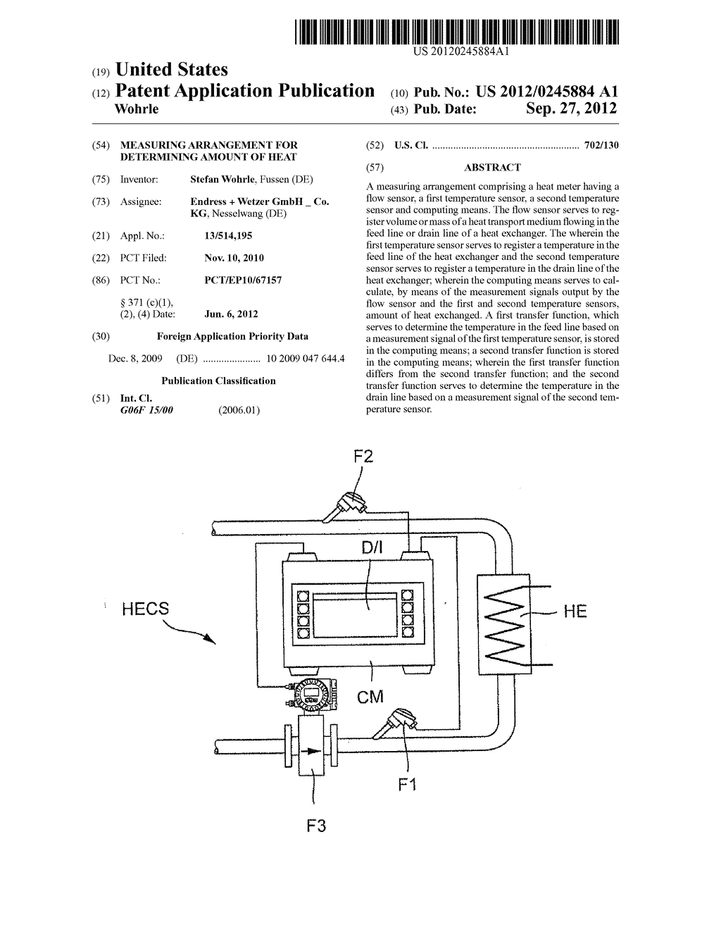 MEASURING ARRANGEMENT FOR DETERMINING AMOUNT OF HEAT - diagram, schematic, and image 01