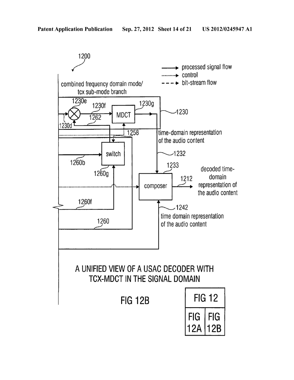 MULTI-MODE AUDIO SIGNAL DECODER, MULTI-MODE AUDIO SIGNAL ENCODER, METHODS     AND COMPUTER PROGRAM USING A LINEAR-PREDICTION-CODING BASED NOISE SHAPING - diagram, schematic, and image 15