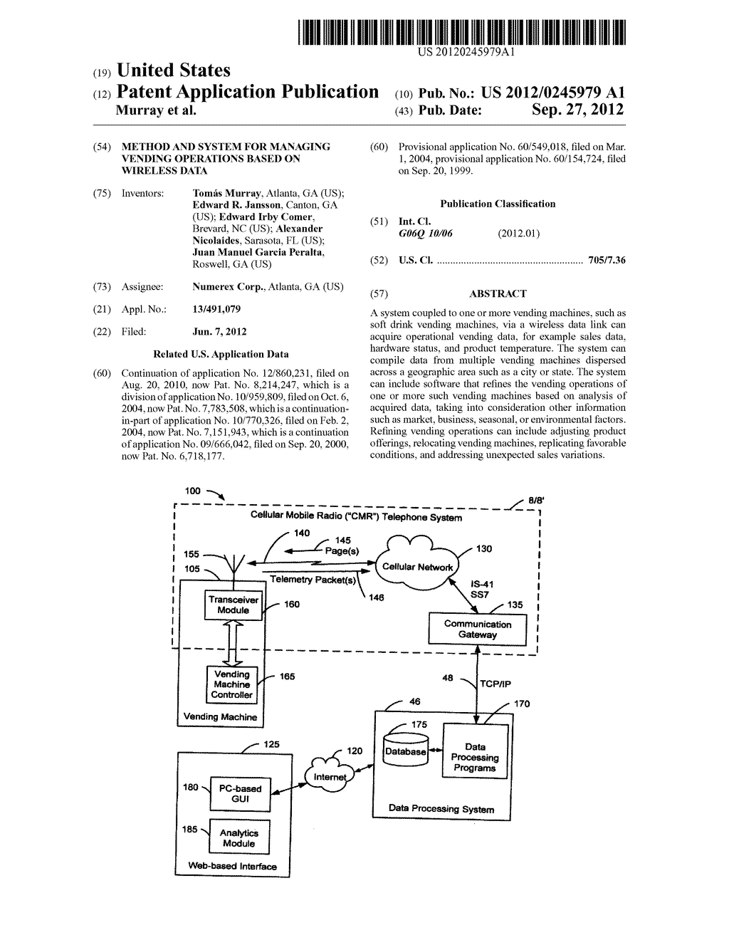 Method and System for Managing Vending Operations Based on Wireless Data - diagram, schematic, and image 01