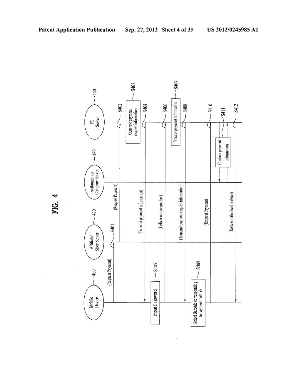 METHOD OF CONTROLLING SYSTEM AND MOBILE DEVICE FOR PROCESSING PAYMENT AND     DATA - diagram, schematic, and image 05