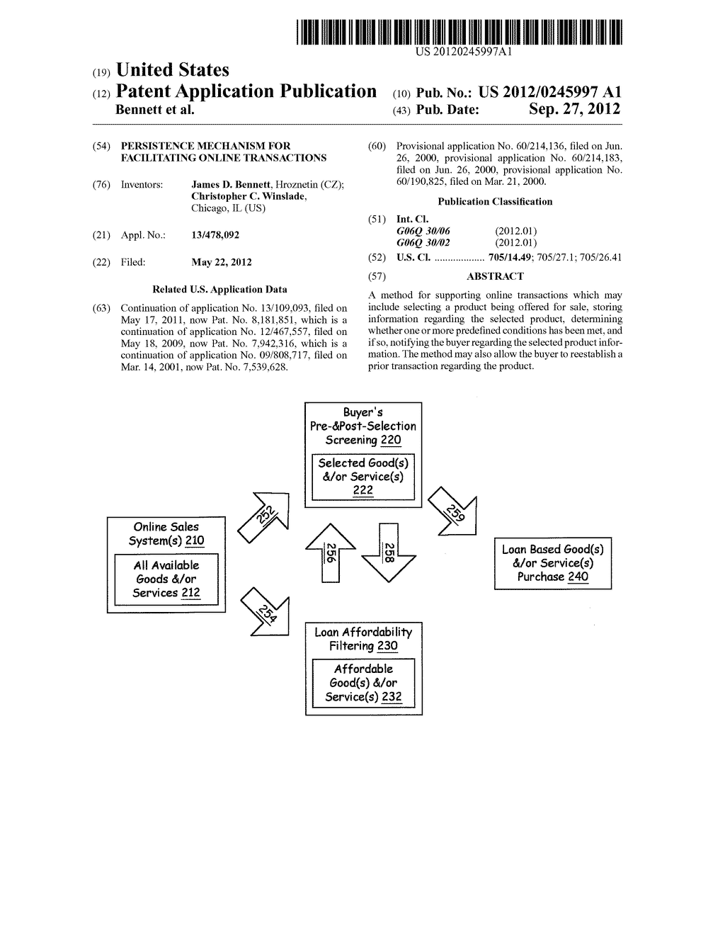 PERSISTENCE MECHANISM FOR FACILITATING ONLINE TRANSACTIONS - diagram, schematic, and image 01