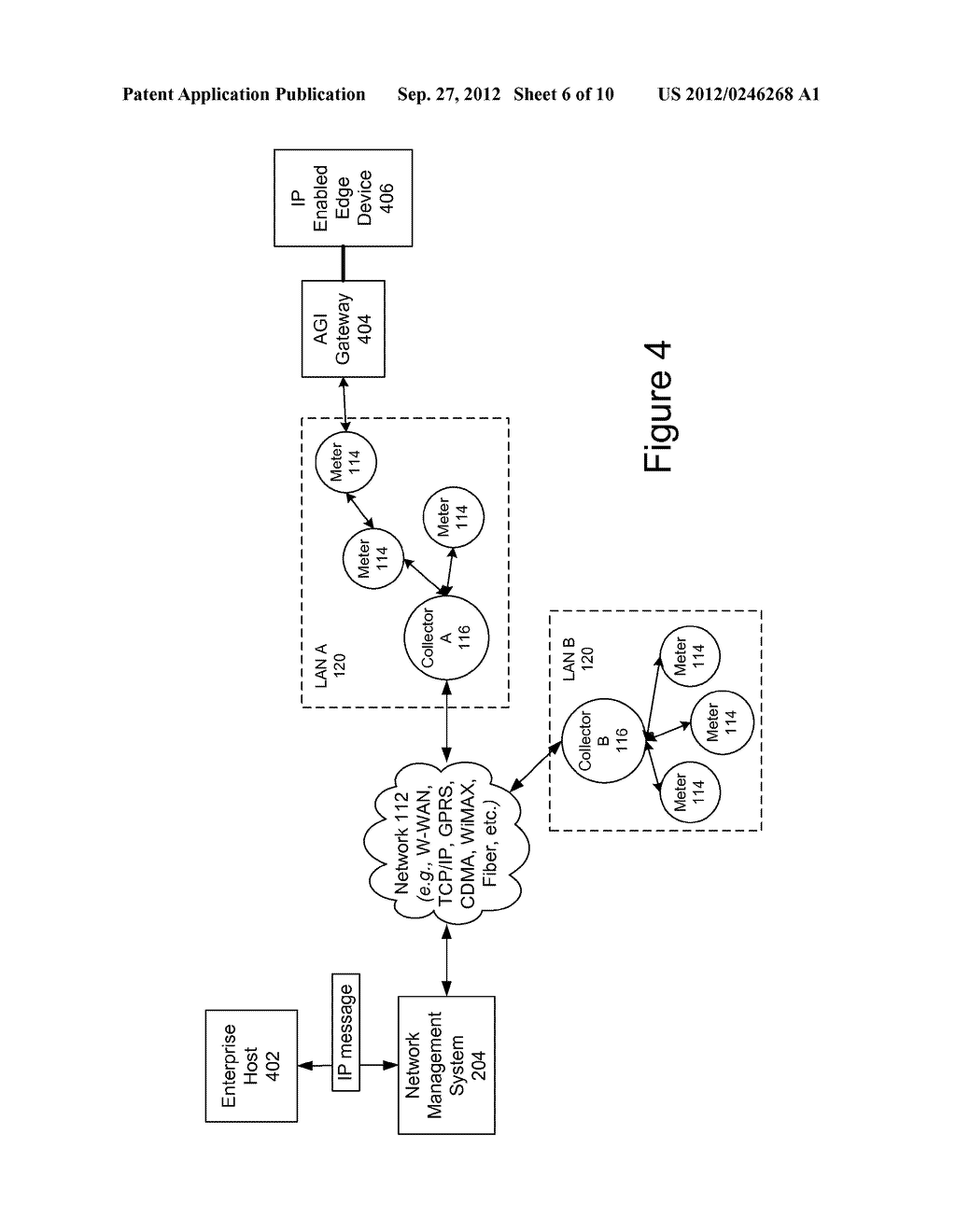 Internet Protocol Message Routing Over A Wireless Network Of Metering     Devices - diagram, schematic, and image 07