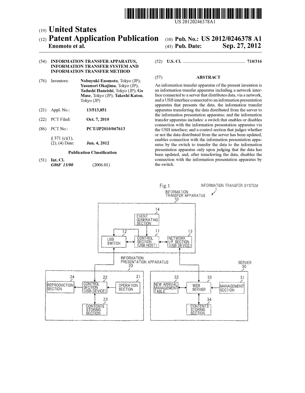 INFORMATION TRANSFER APPARATUS, INFORMATION TRANSFER SYSTEM AND     INFORMATION TRANSFER METHOD - diagram, schematic, and image 01