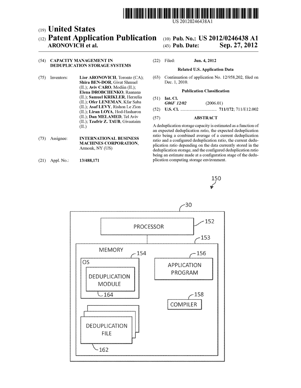 CAPACITY MANAGEMENT IN DEDUPLICATION STORAGE SYSTEMS - diagram, schematic, and image 01