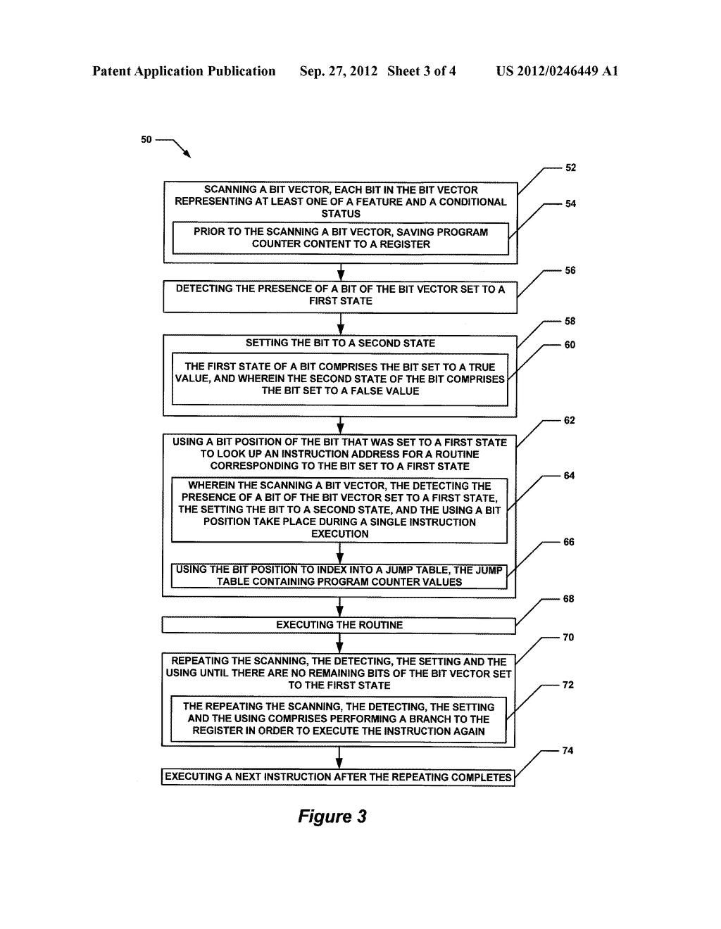METHOD AND APPARATUS FOR EFFICIENT LOOP INSTRUCTION EXECUTION USING BIT     VECTOR SCANNING - diagram, schematic, and image 04