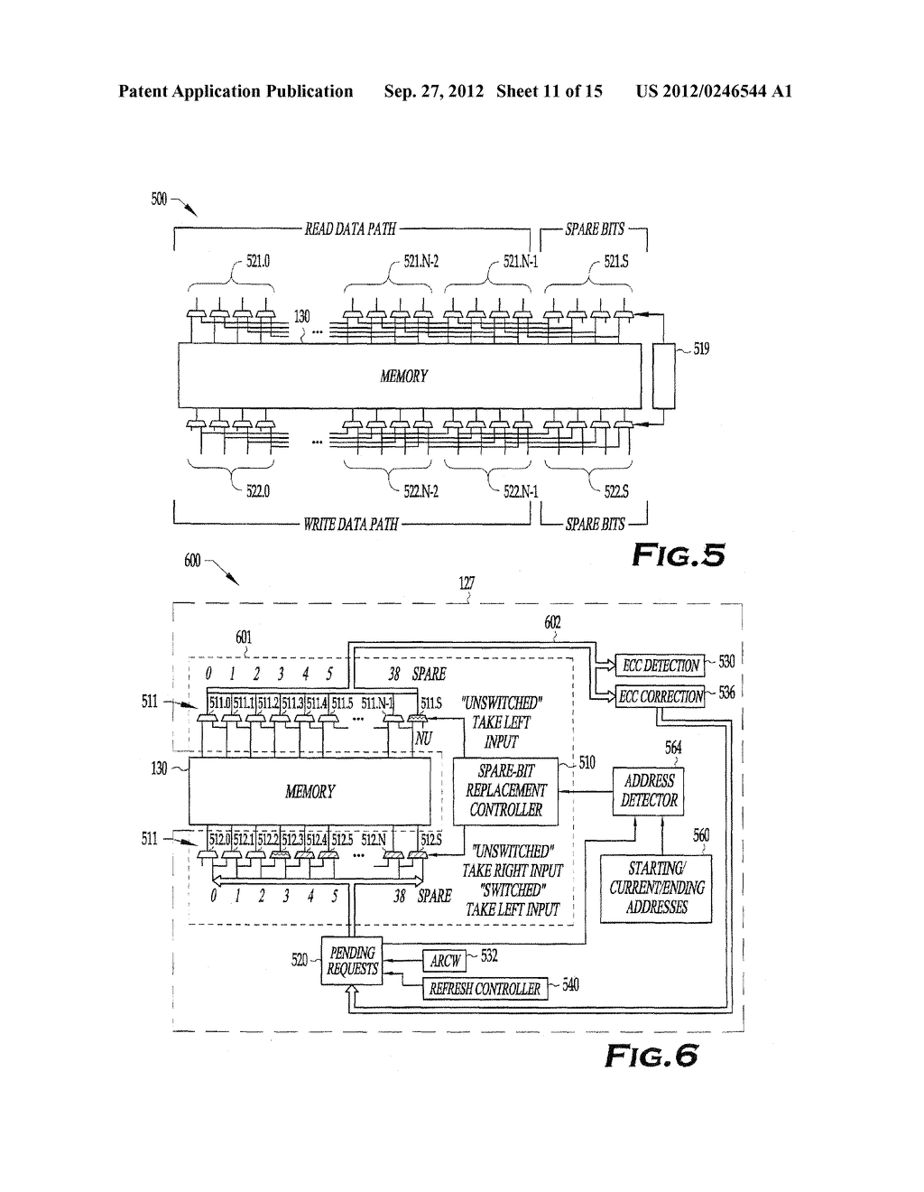 METHOD AND APPARATUS FOR MEMORY READ-REFRESH, SCRUBBING AND VARIABLE-RATE     REFRESH - diagram, schematic, and image 12