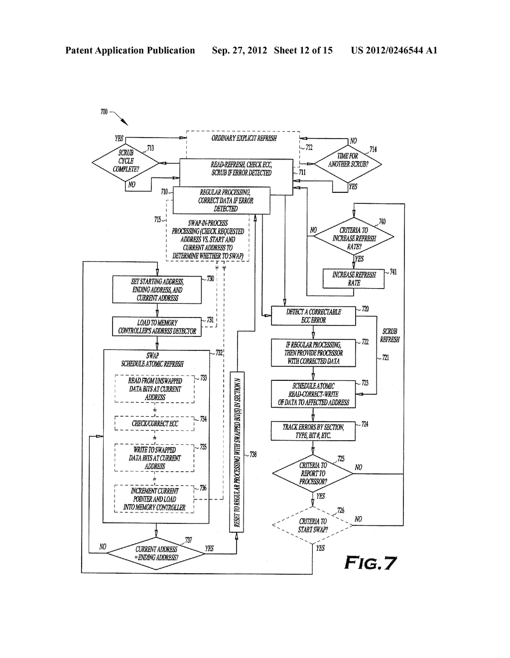 METHOD AND APPARATUS FOR MEMORY READ-REFRESH, SCRUBBING AND VARIABLE-RATE     REFRESH - diagram, schematic, and image 13