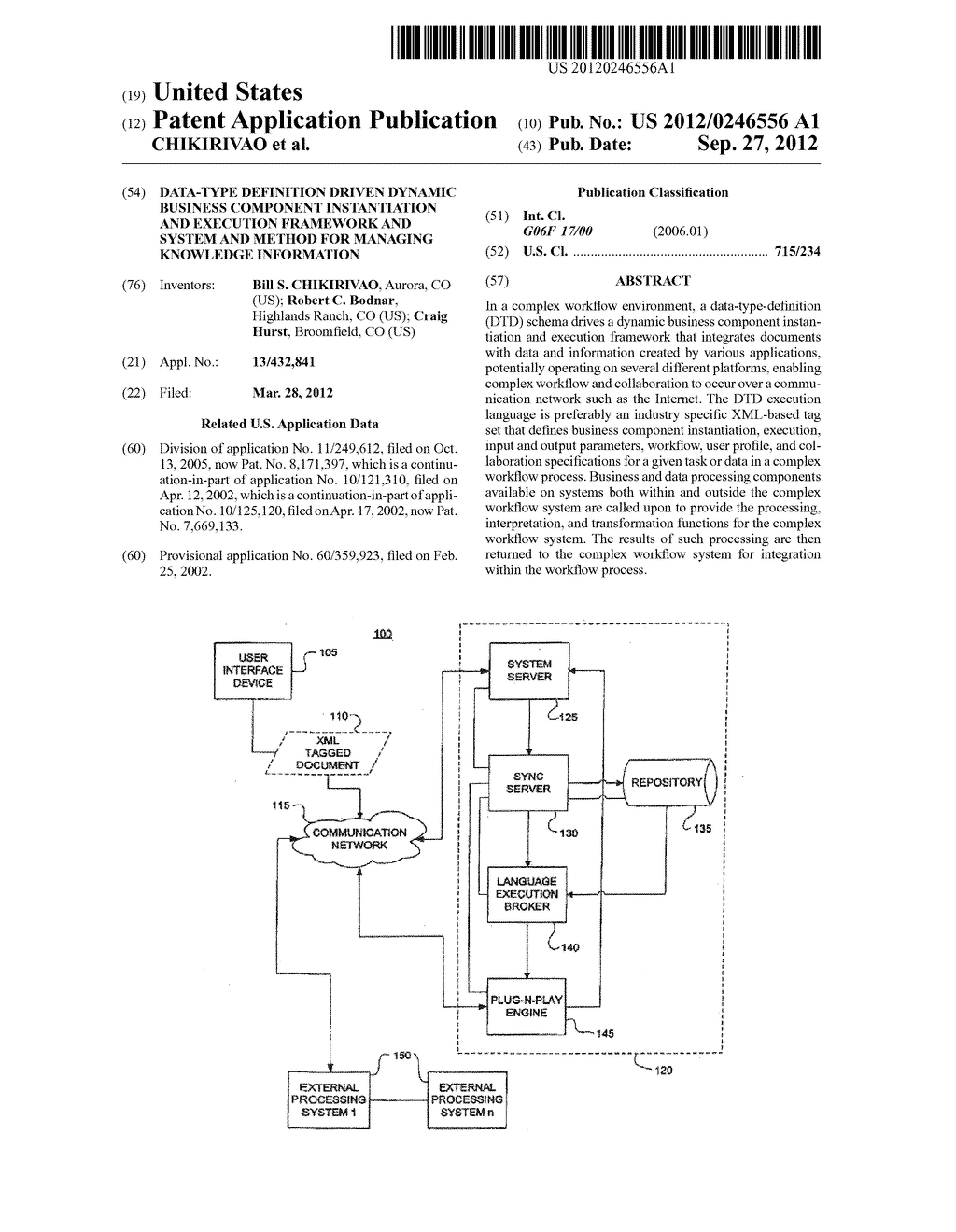 DATA-TYPE DEFINITION DRIVEN DYNAMIC BUSINESS COMPONENT INSTANTIATION AND     EXECUTION FRAMEWORK AND SYSTEM AND METHOD FOR MANAGING KNOWLEDGE     INFORMATION - diagram, schematic, and image 01