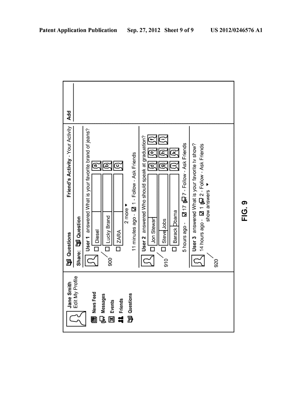 PRESENTING QUESTION AND ANSWER DATA IN A SOCIAL NETWORKING SYSTEM - diagram, schematic, and image 10