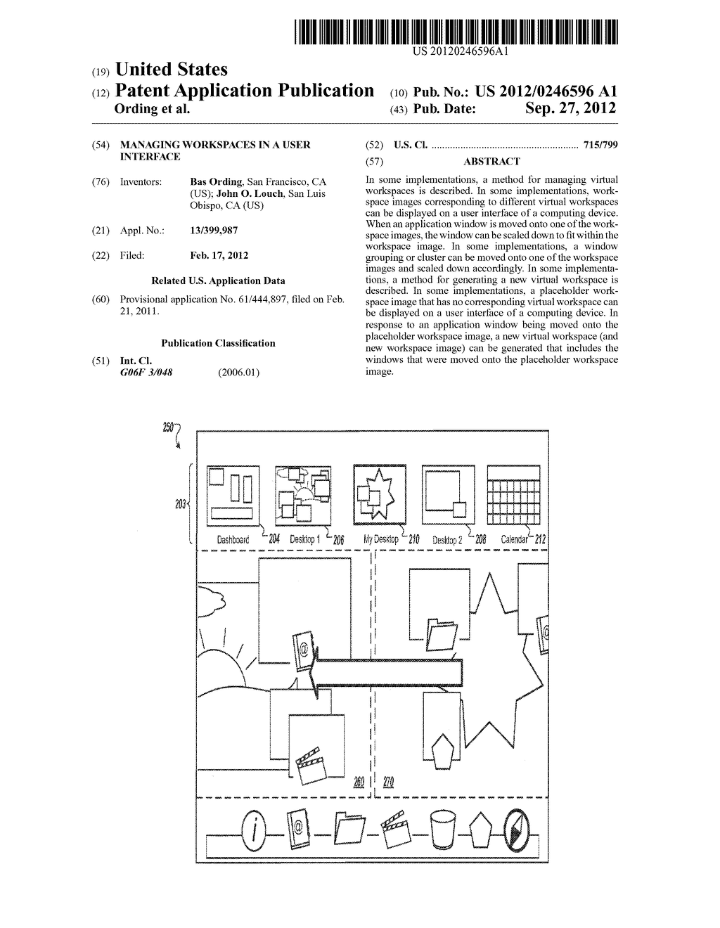 Managing Workspaces in a User Interface - diagram, schematic, and image 01