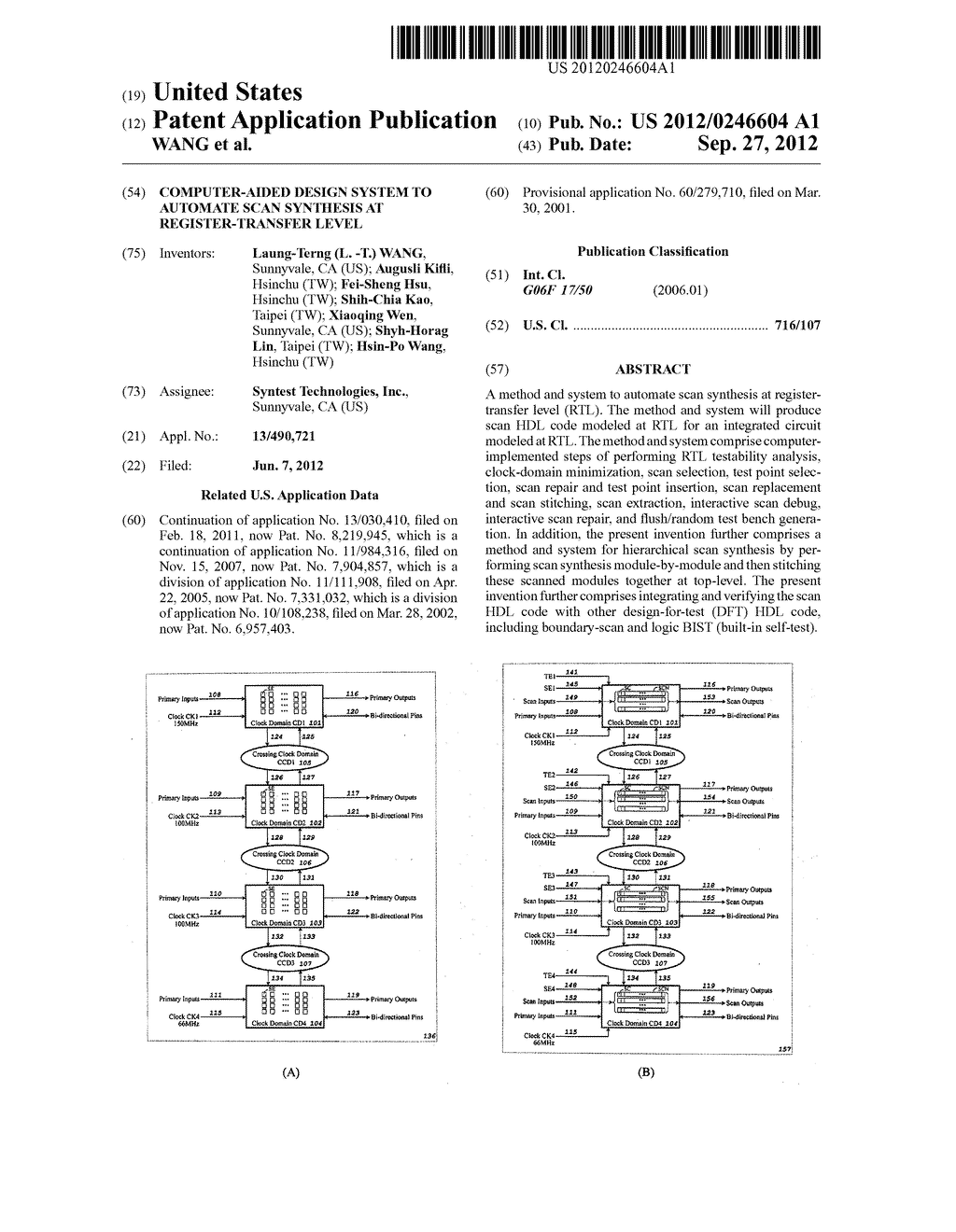 COMPUTER-AIDED DESIGN SYSTEM TO AUTOMATE SCAN SYNTHESIS AT     REGISTER-TRANSFER LEVEL - diagram, schematic, and image 01