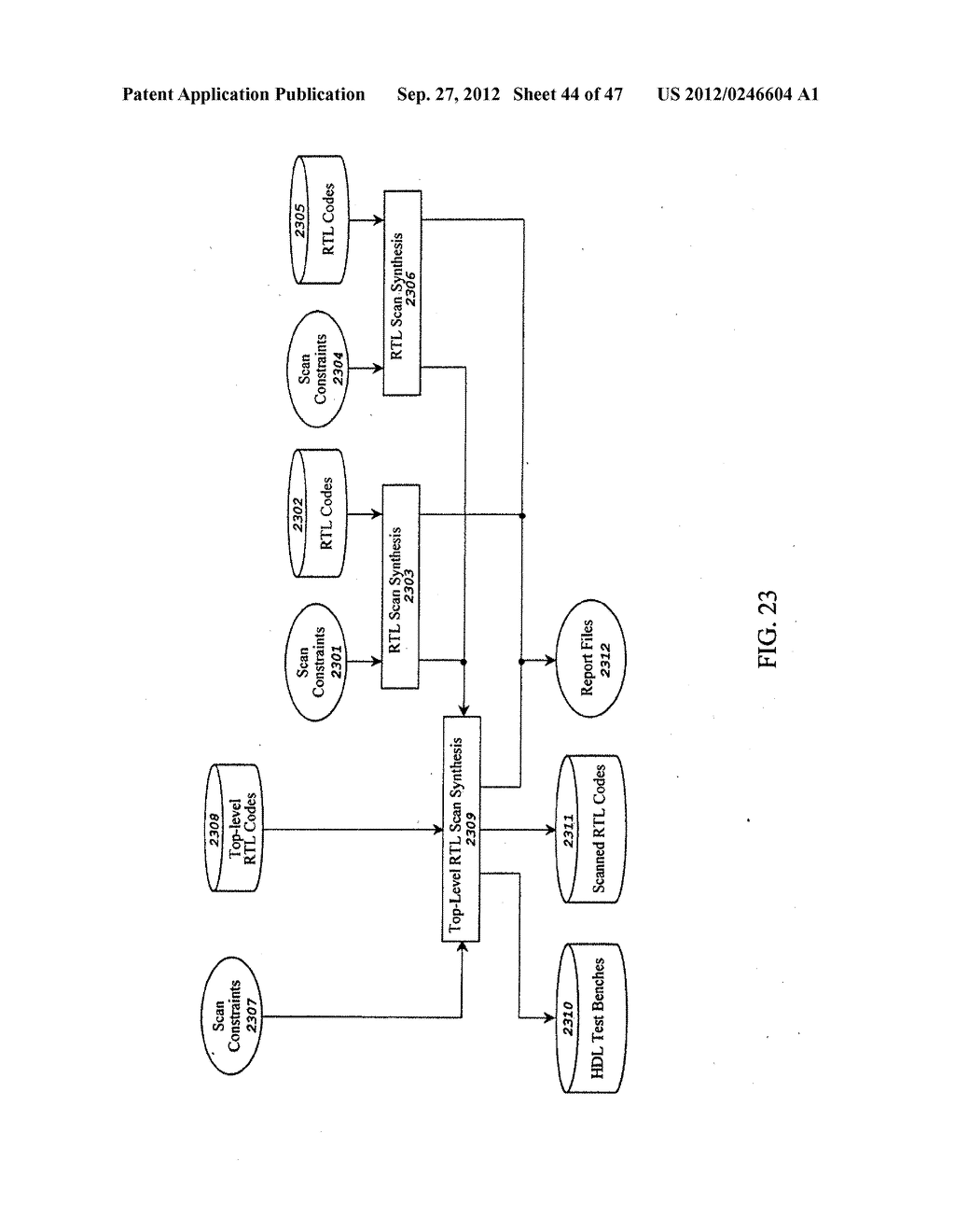 COMPUTER-AIDED DESIGN SYSTEM TO AUTOMATE SCAN SYNTHESIS AT     REGISTER-TRANSFER LEVEL - diagram, schematic, and image 45