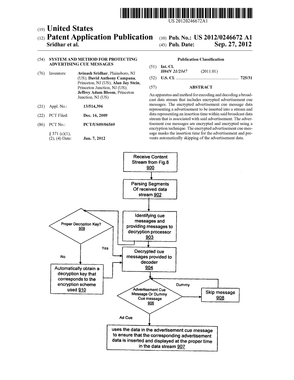 SYSTEM AND METHOD FOR PROTECTING ADVERTISING CUE MESSAGES - diagram, schematic, and image 01