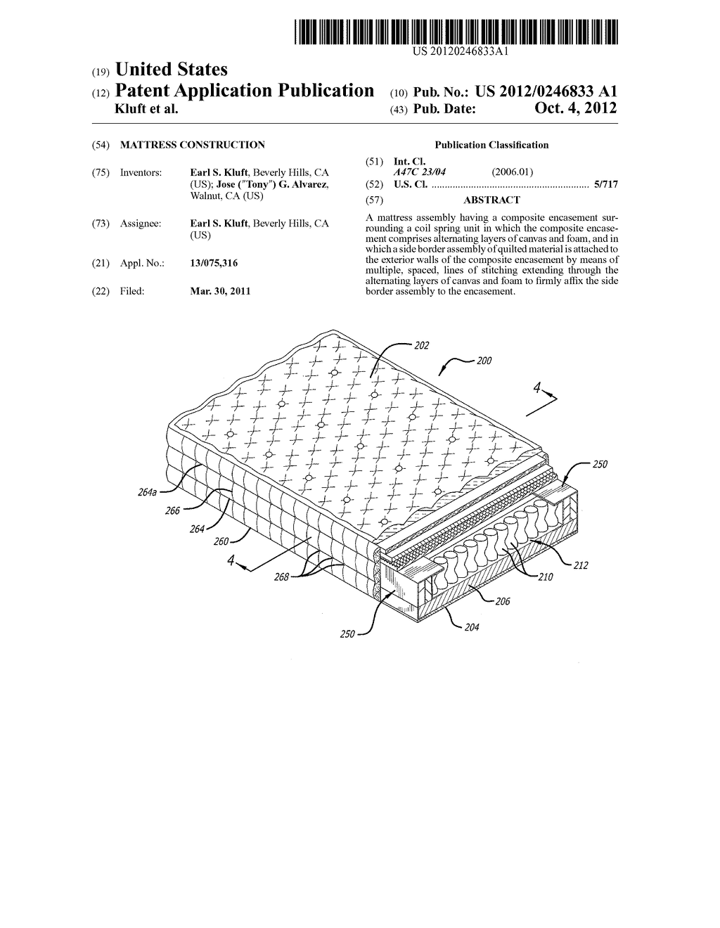 MATTRESS CONSTRUCTION - diagram, schematic, and image 01