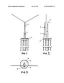 DEVICE AND METHOD FOR INSTALLING THE THIRD BLADE OF A WIND TURBINE. diagram and image