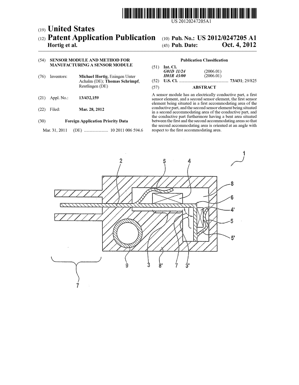 Sensor module and method for manufacturing a sensor module - diagram, schematic, and image 01