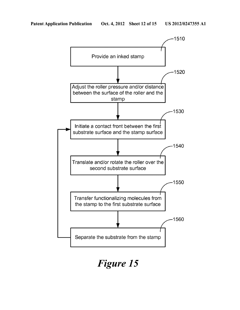 APPARATUS AND METHOD FOR MICROCONTACT PRINTING USING A PRESSURIZED ROLLER - diagram, schematic, and image 13