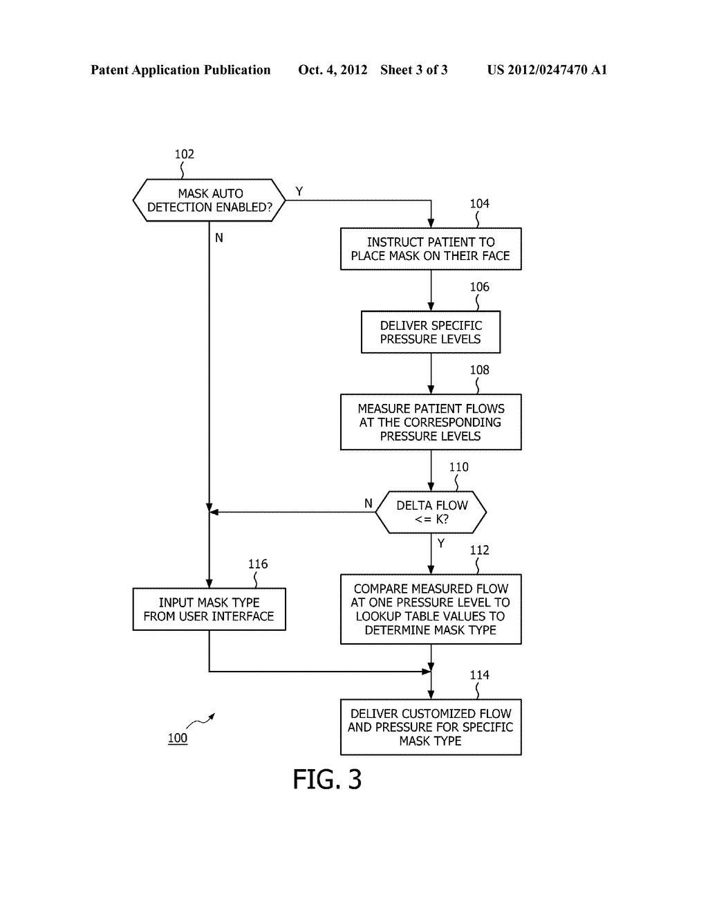 AUTOMATIC IDENTIFICATION OF A PATIENT INTERFACE DEVICE IN A PRESSURE     SUPPORT SYSTEM - diagram, schematic, and image 04