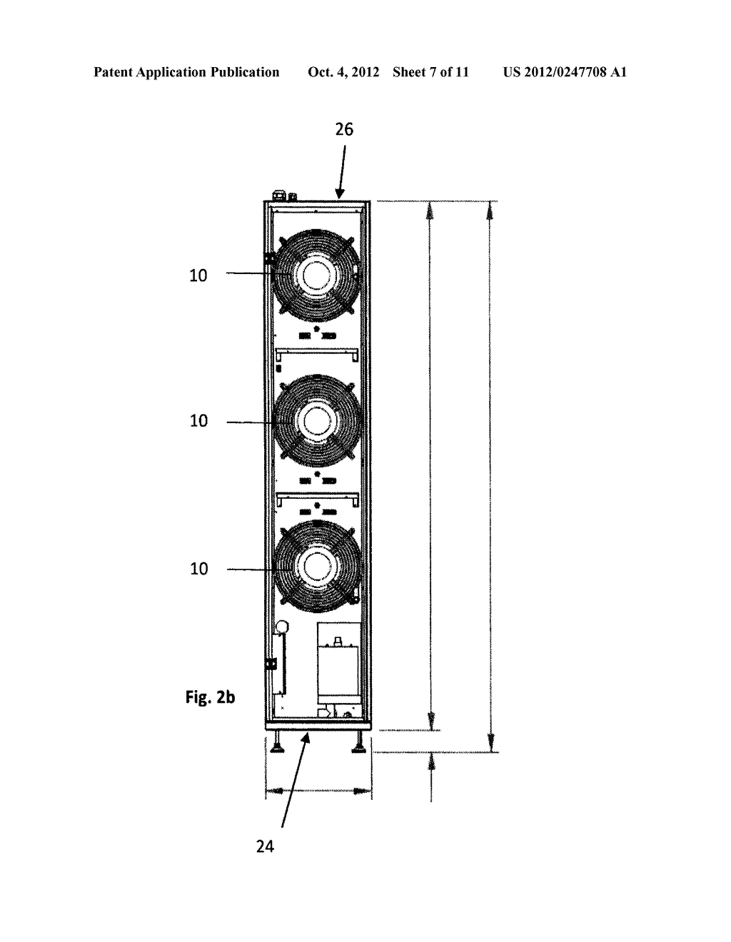 AIR CONDITIONING DEVICE FOR COOLING AIR FOR AN ELECTRONIC DEVICE CABINET     OR THE LIKE - diagram, schematic, and image 08