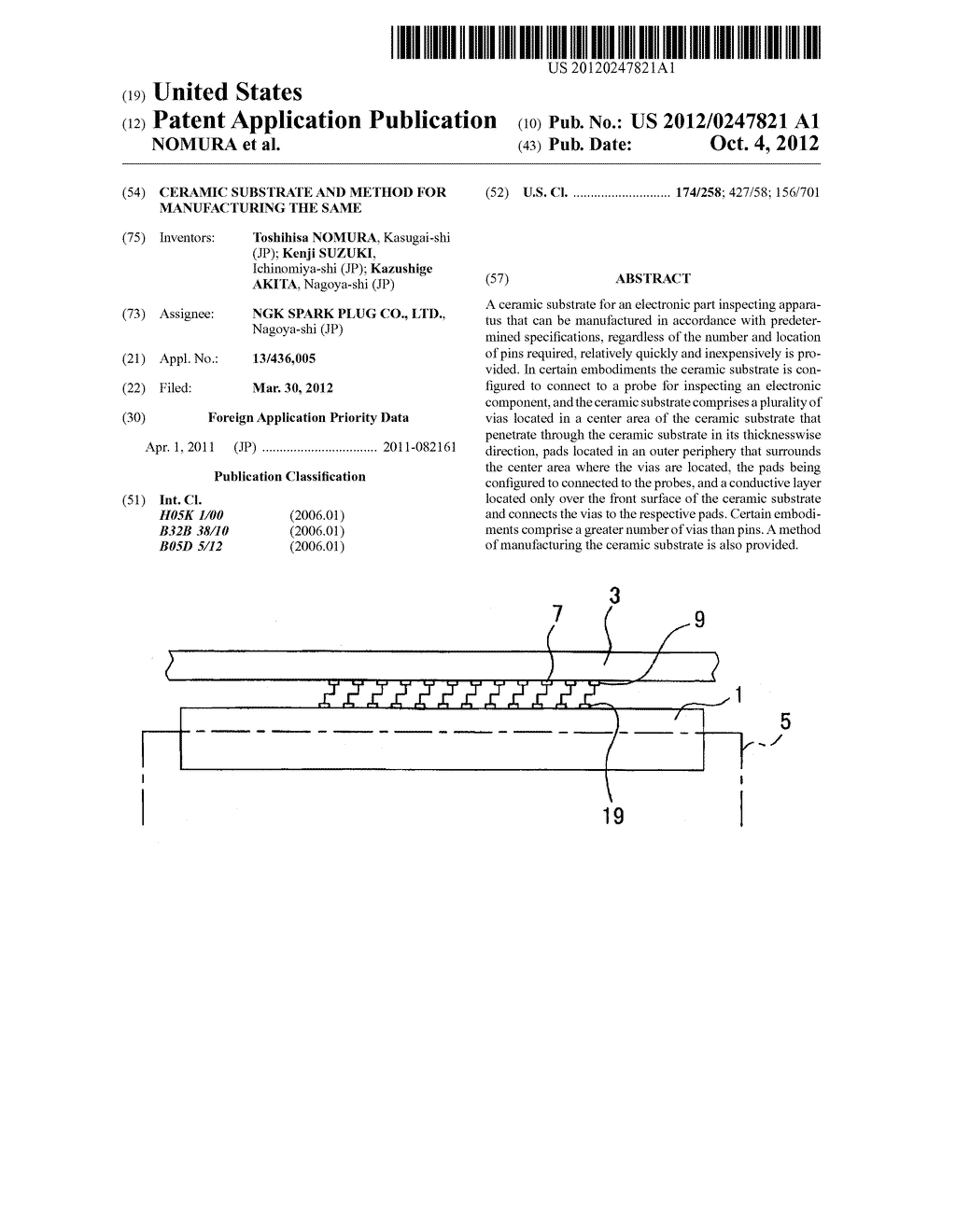 CERAMIC SUBSTRATE AND METHOD FOR MANUFACTURING THE SAME - diagram, schematic, and image 01