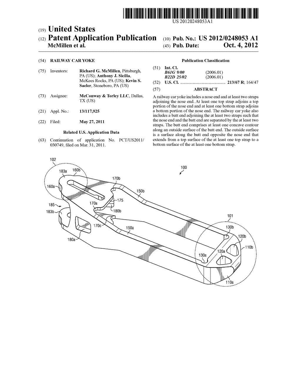 Railway Car Yoke - diagram, schematic, and image 01