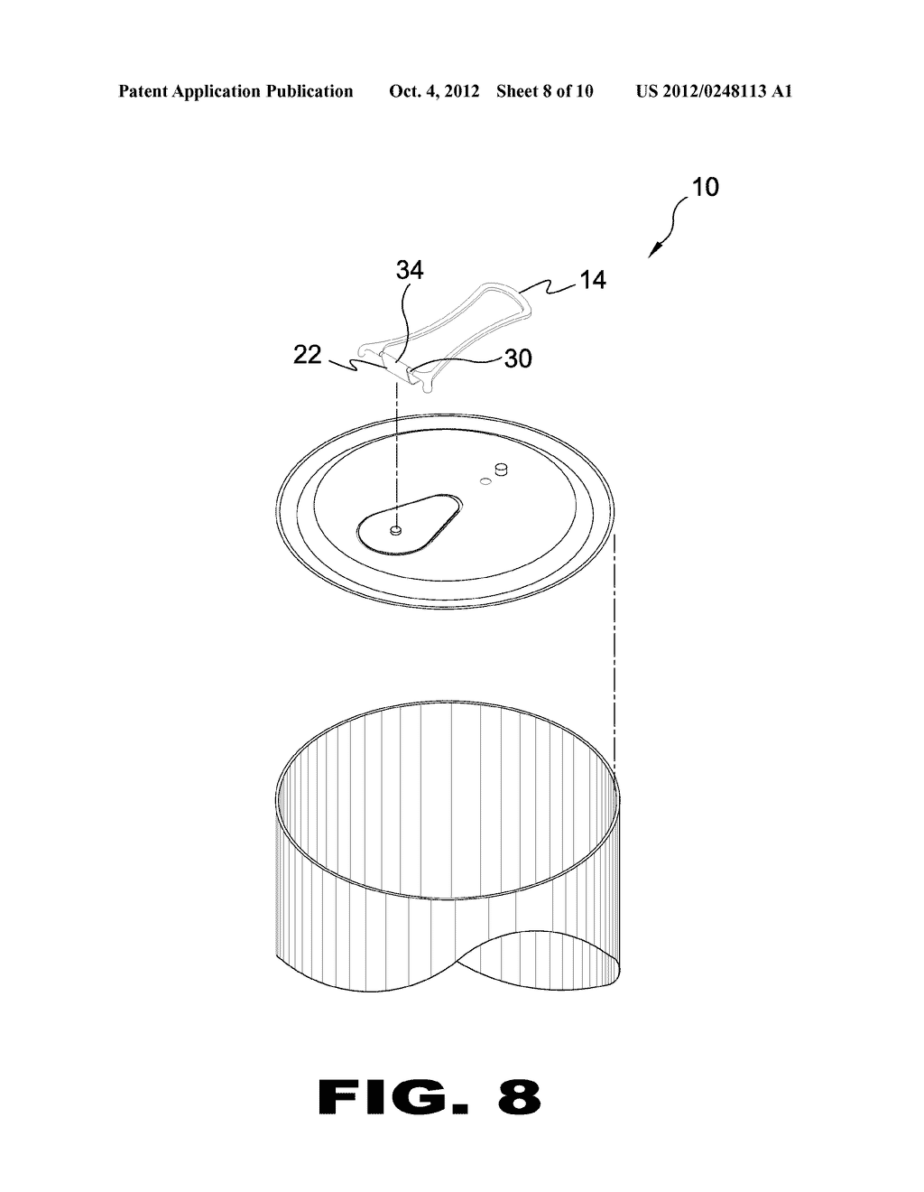 Resealable Hinged Tab Opener For A Can - diagram, schematic, and image 09