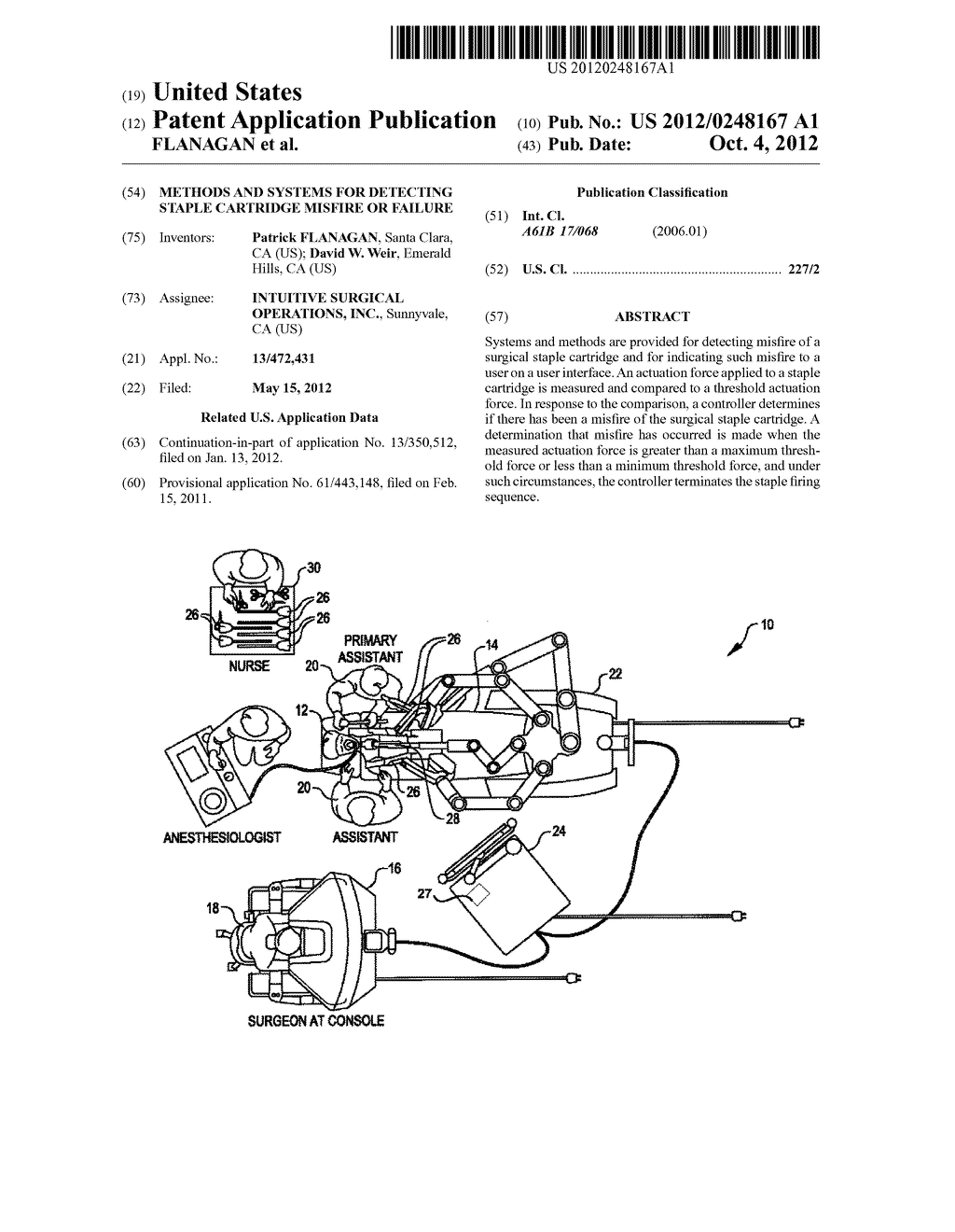 METHODS AND SYSTEMS FOR DETECTING STAPLE CARTRIDGE MISFIRE OR FAILURE - diagram, schematic, and image 01