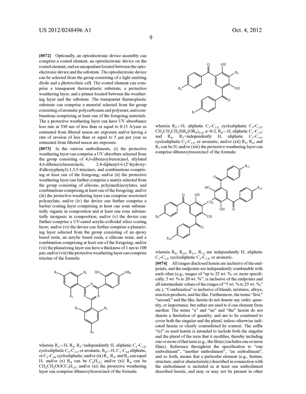 OPTOELECTRONIC DEVICES AND COATINGS THEREFORE, AND METHODS FOR MAKING AND     USING THE SAME - diagram, schematic, and image 12