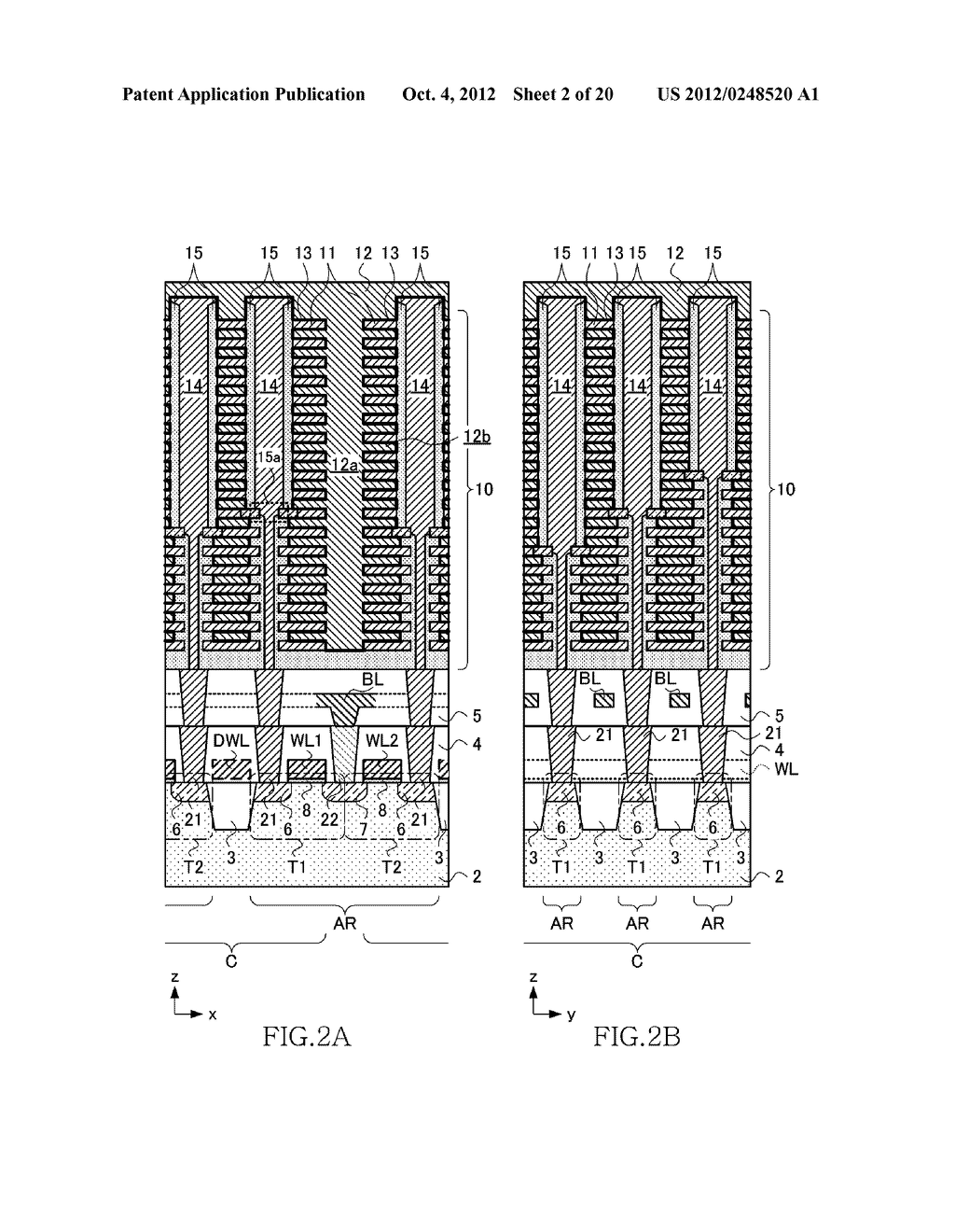 SEMICONDUCTOR MEMORY DEVICE HAVING PLURAL CELL CAPACITORS STACKED ONE     ANOTHER AND MANUFACTURING METHOD THEREOF - diagram, schematic, and image 03