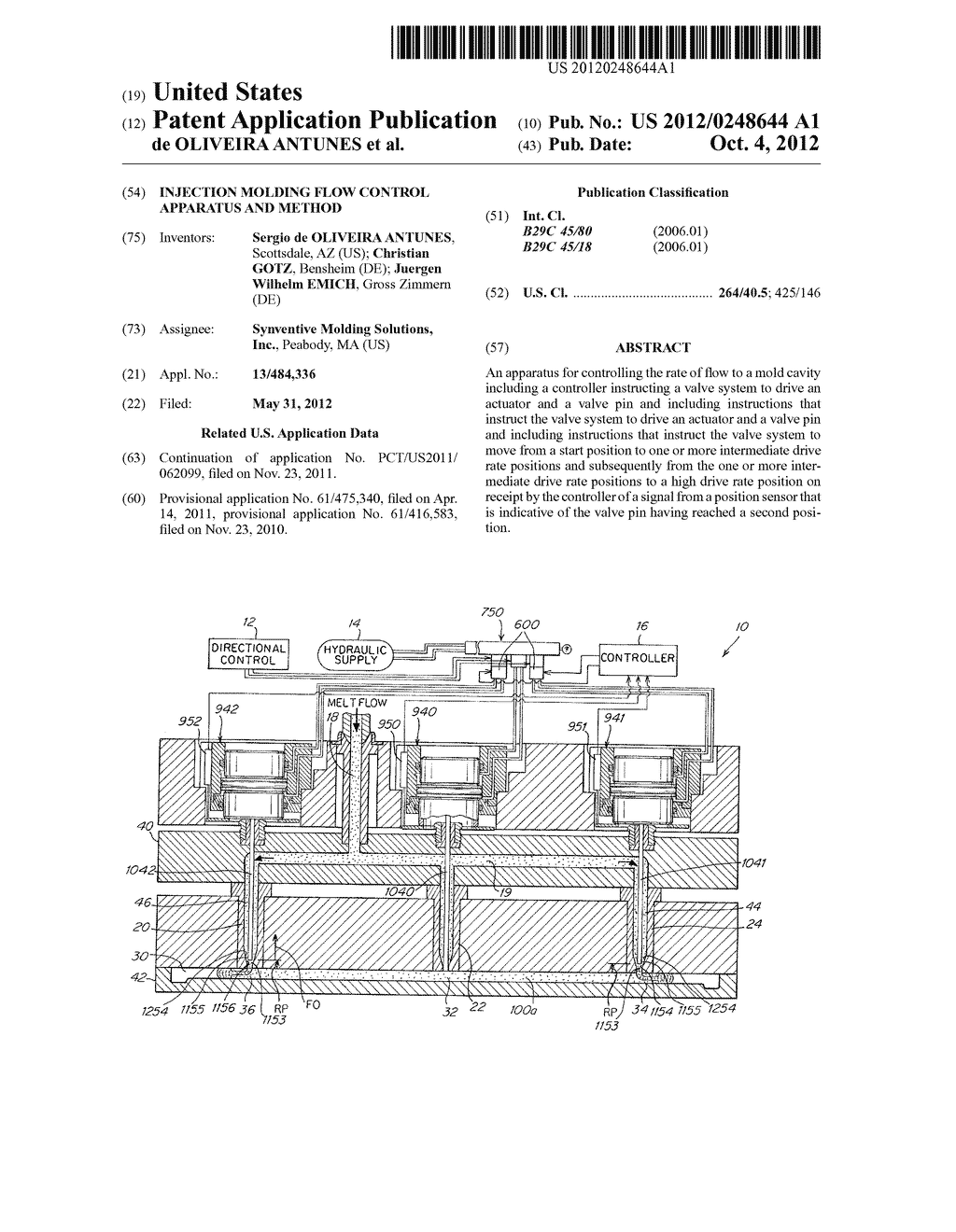 INJECTION MOLDING FLOW CONTROL APPARATUS AND METHOD - diagram, schematic, and image 01