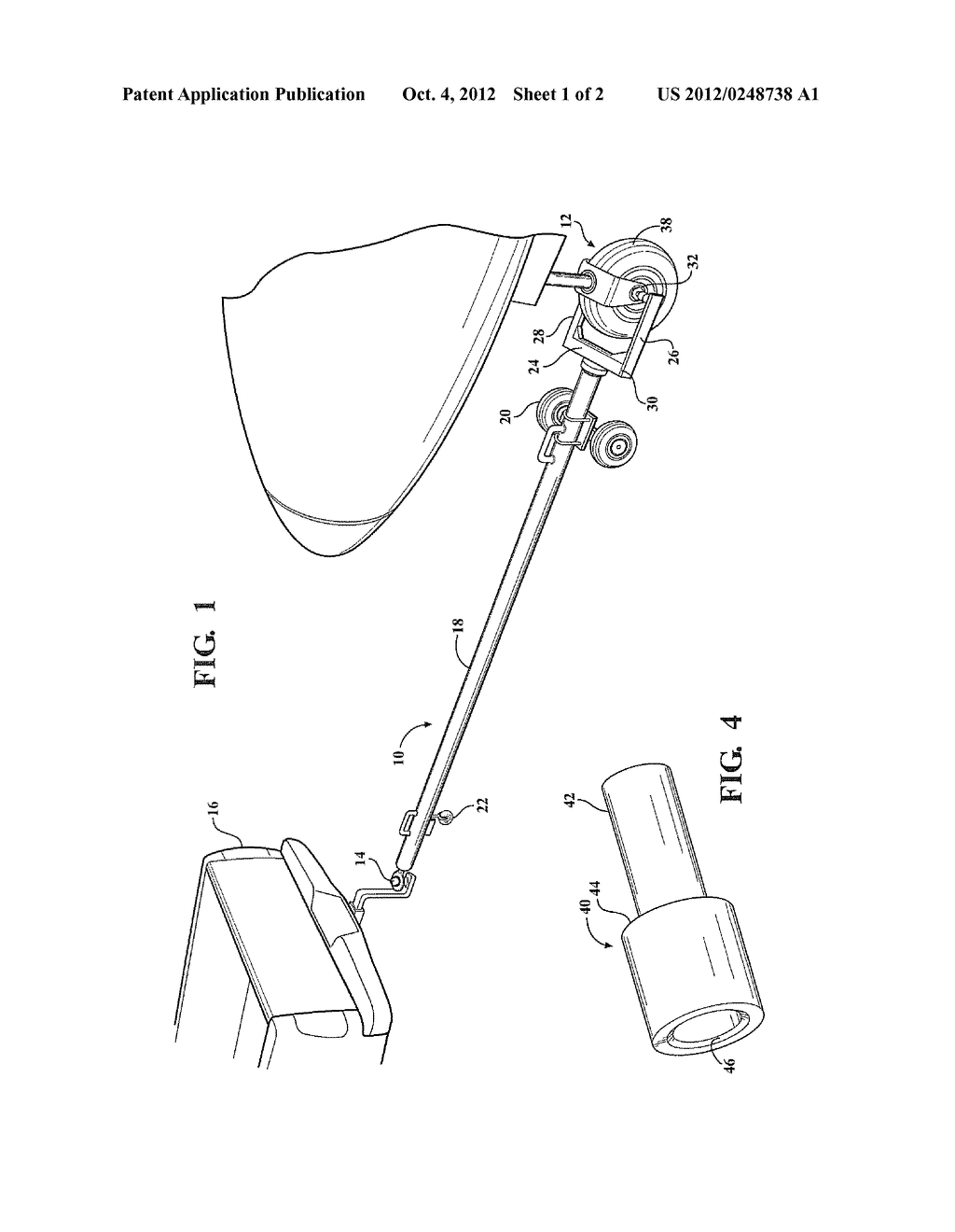 ADAPTOR FOR JOINING TOWING BAR TO NOSE WHEEL OF AIRCRAFT - diagram, schematic, and image 02