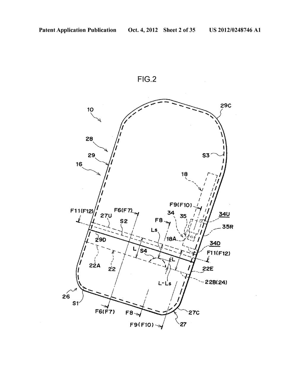 SIDE AIRBAG DEVICE AND METHOD OF SEWING SIDE AIRBAG - diagram, schematic, and image 03