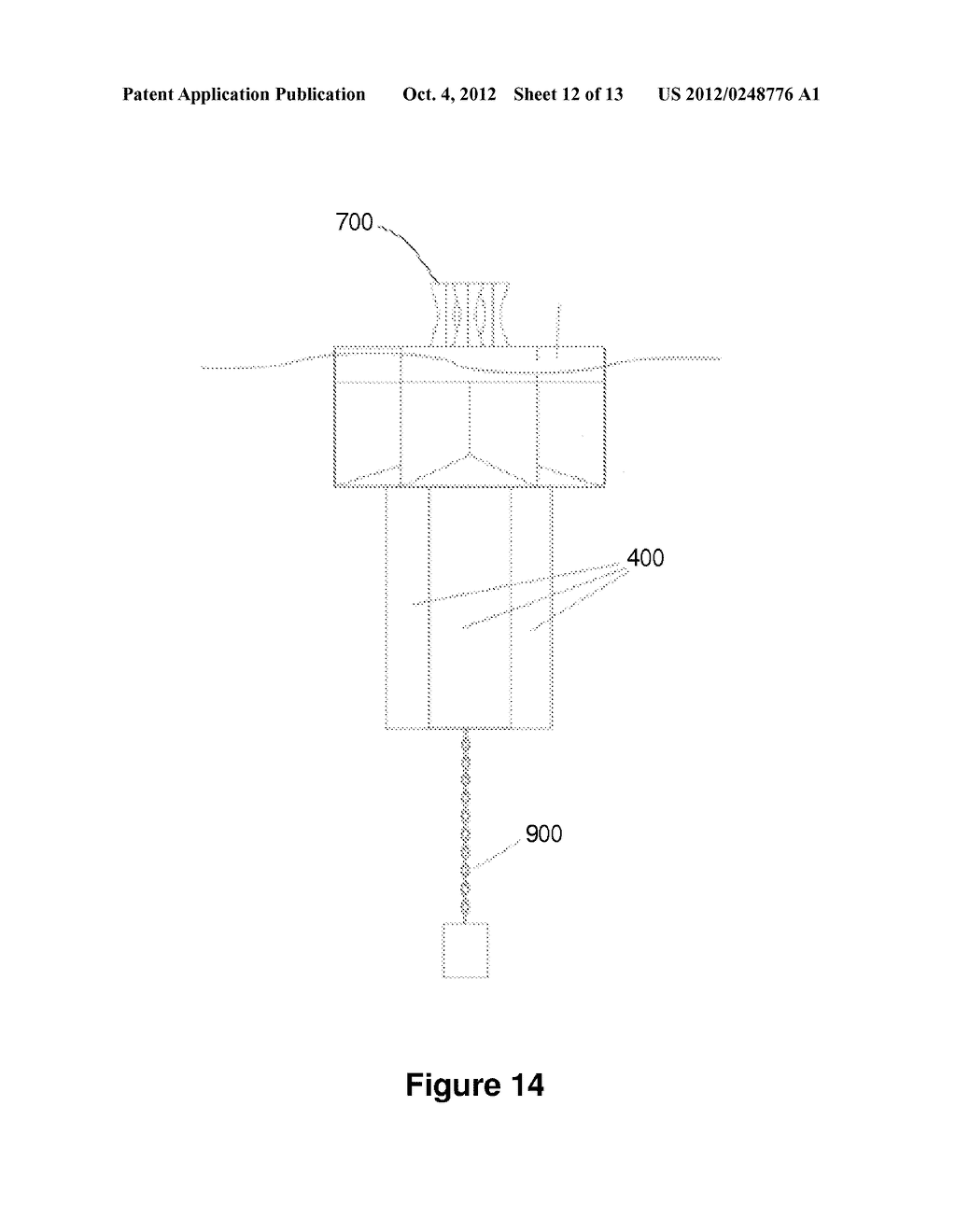 WAVE ENERGY EXTRACTION SYSTEM USING AN OSCILLATING WATER COLUMN ATTACHED     TO THE COLUMNS OF AN OFFSHORE PLATFORM - diagram, schematic, and image 13