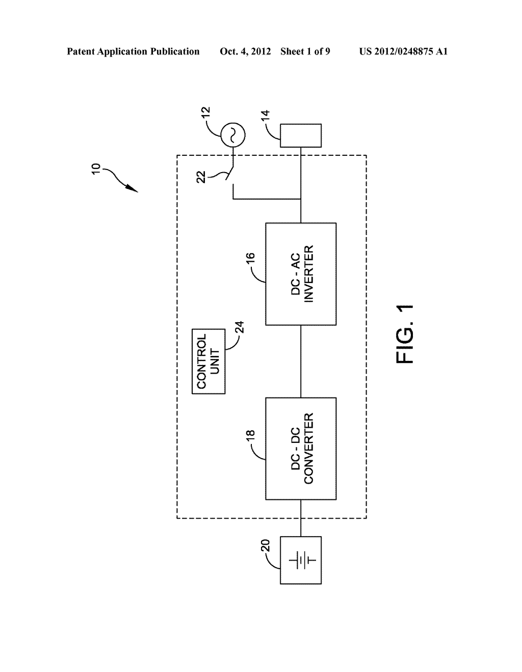 SYSTEM AND METHOD FOR OFF-LINE UPS - diagram, schematic, and image 02