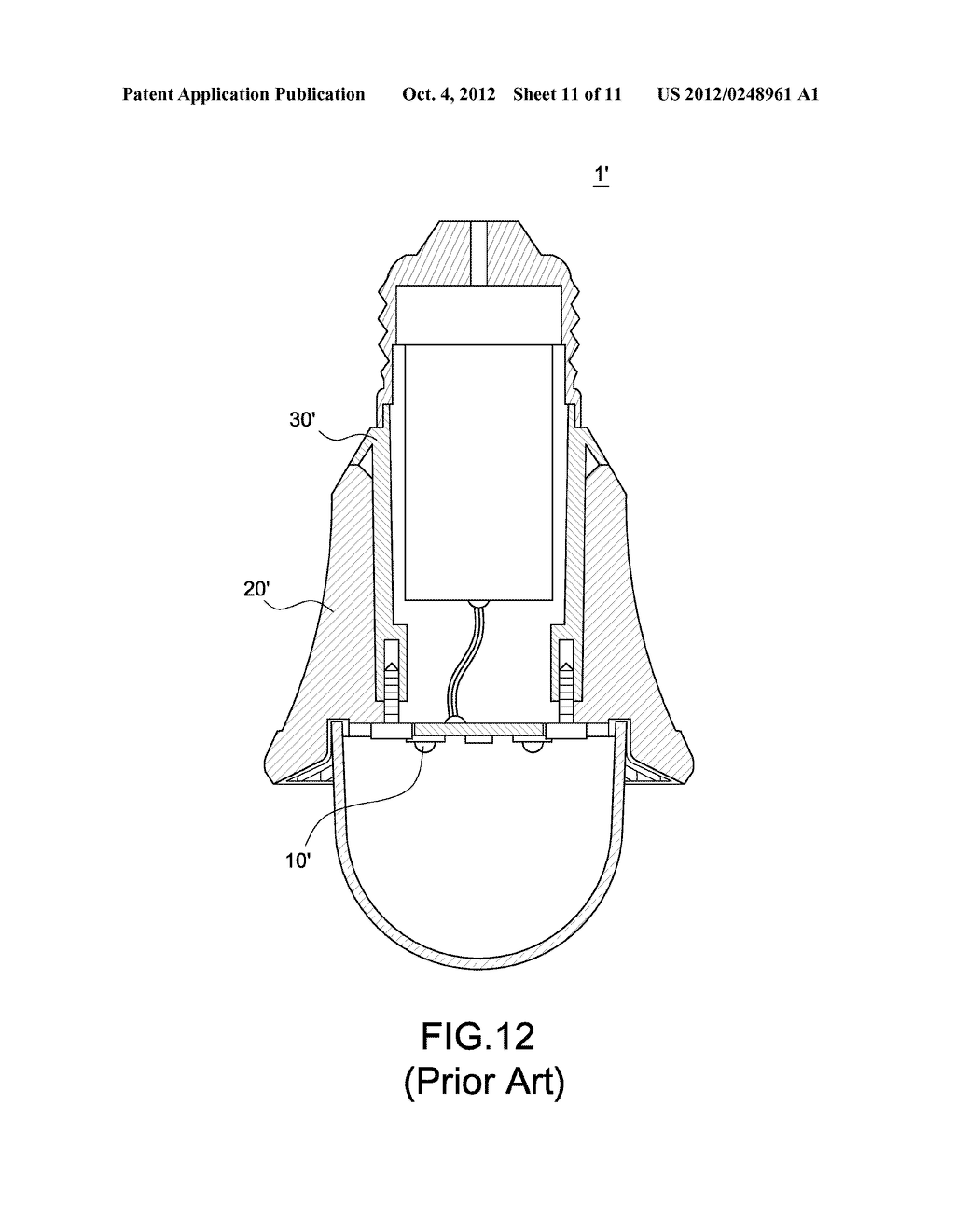 LED BULB WITH HEAT DISSIPATER - diagram, schematic, and image 12