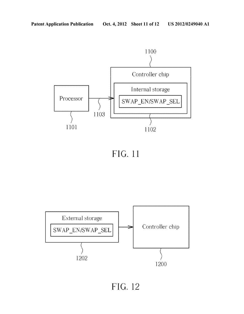 CONTROLLER CHIP WITH SIGNAL SWAPPING CAPABILITY FOR CONTROLLING MOTOR     DEVICE AND RELATED METHOD THEREOF - diagram, schematic, and image 12