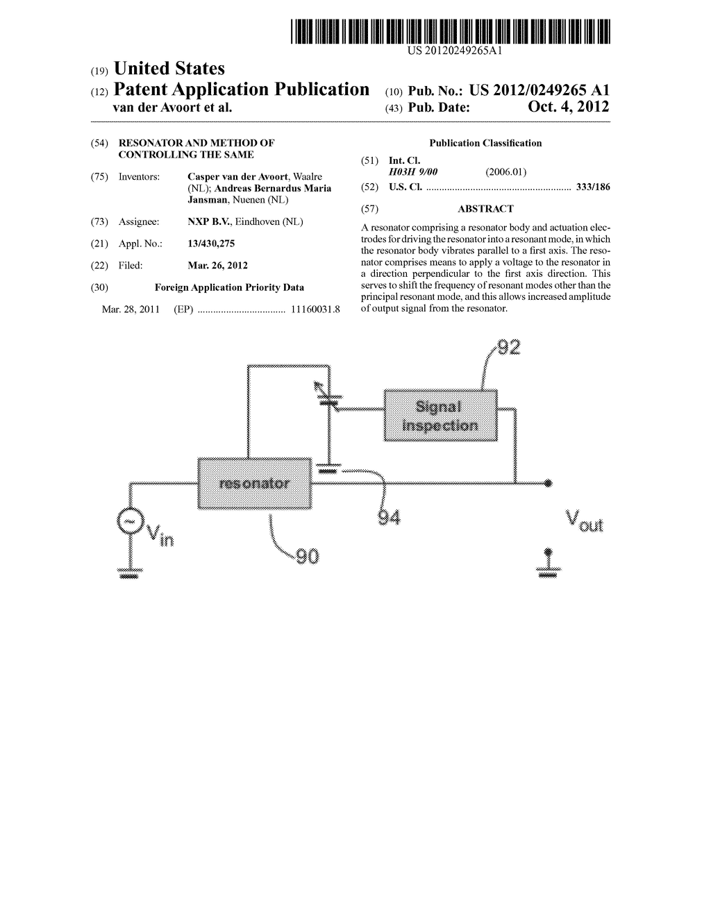 Resonator and Method of Controlling the Same - diagram, schematic, and image 01