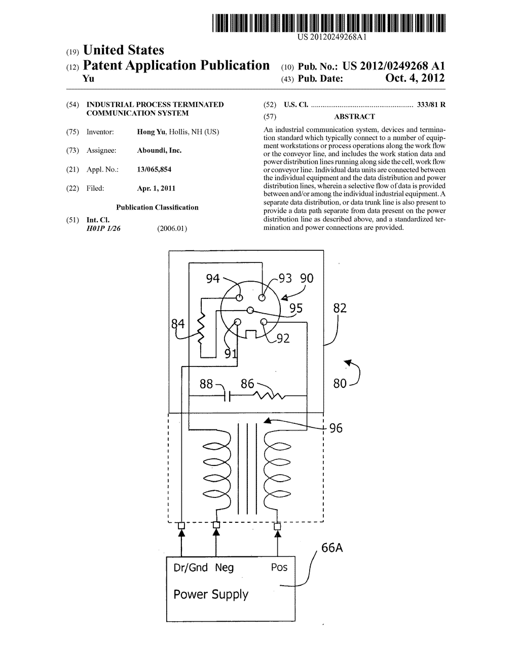 Industrial process terminated communication system - diagram, schematic, and image 01