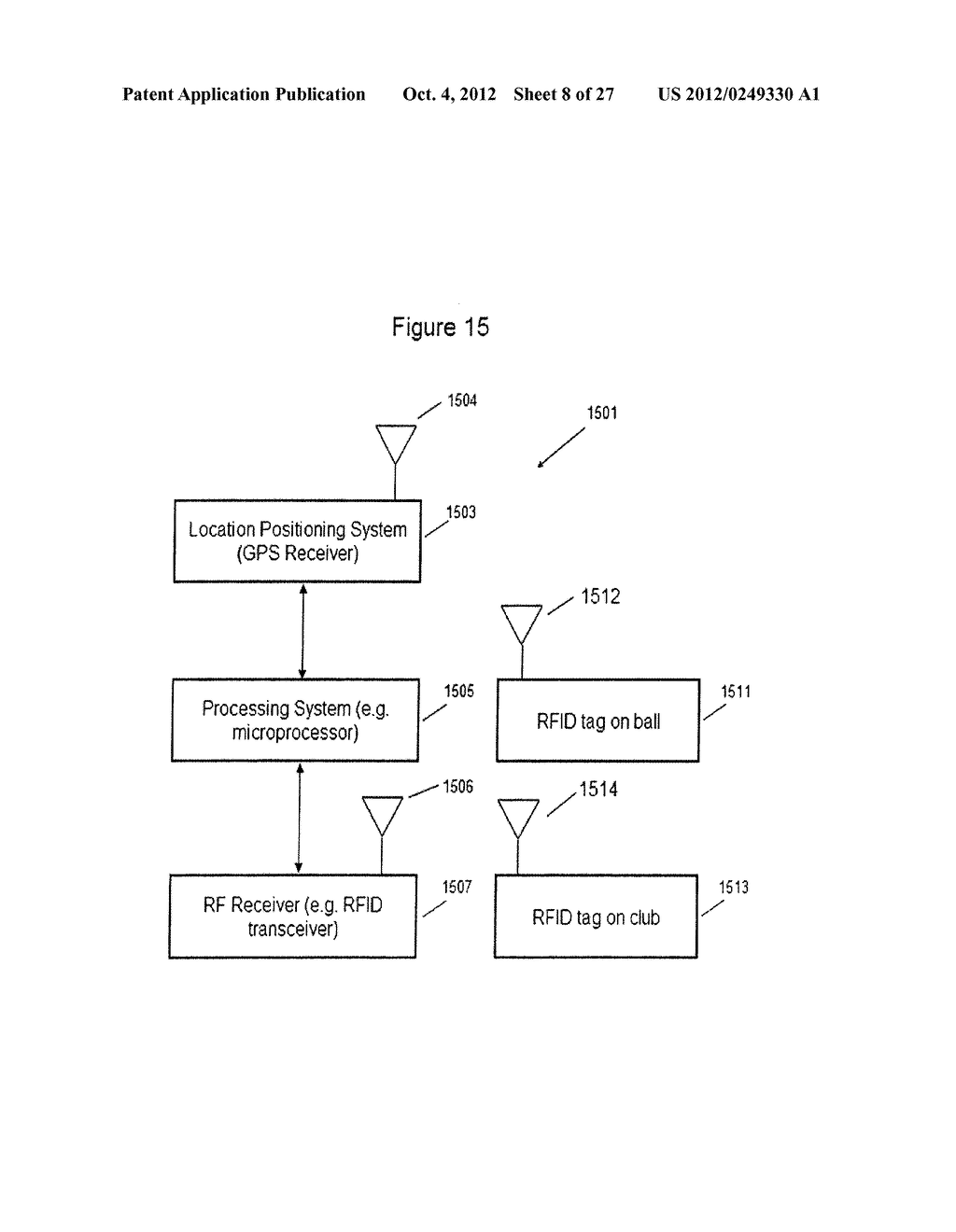 GOLF DATA RECORDER WITH INTEGRATED MISSING CLUB REMINDER AND THEFT     PREVENTION SYSTEM - diagram, schematic, and image 09